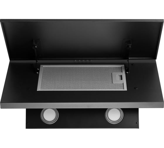 Наклонная вытяжка Centek ширина 60 см, металл, 600 м3/час (68 Вт), 3 скорости, LED, CT-1826-60 Black