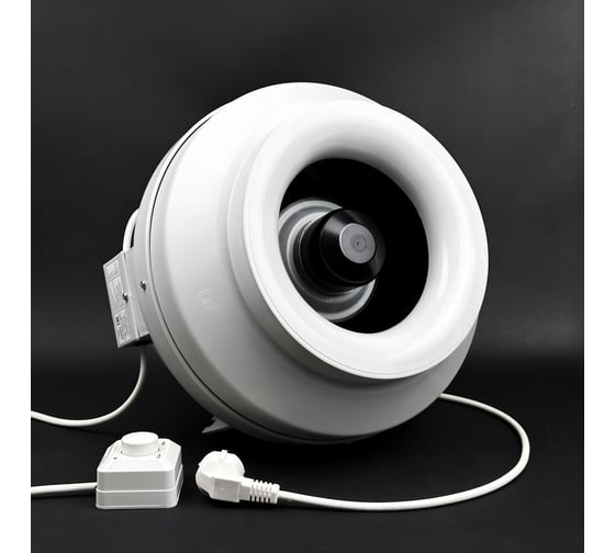 Комплект KRAFTAIR вентилятор канальный круглый ВКК-250 EC с регулятором скорости ВКК-250EC+регулятор,вилка 1