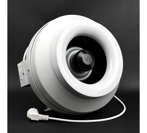 Вентилятор канальный KRAFTAIR ВКК-250 EC круглый, для круглых воздуховодов диаметром 125 мм ВКК-250EC+вилка 1