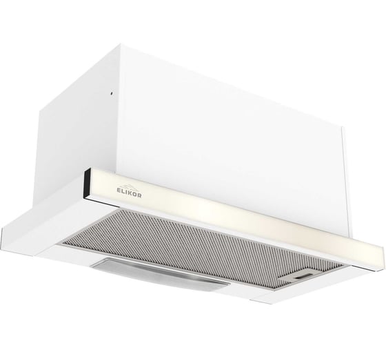 Кухонная вытяжка Elikor Интегра GLASS 60П-650-В2Л, белый/бежевый 17390 1