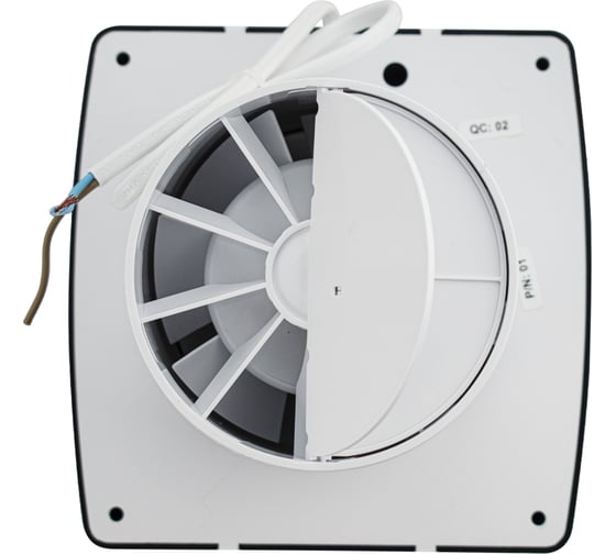 Вытяжной вентилятор GFmark D-100 мм, с обратным клапаном, с таймером и сенсорным датчиком движения, квадратный, закрытый, из АБС пластика, цвет ЧЕРНЫЙ. 50043