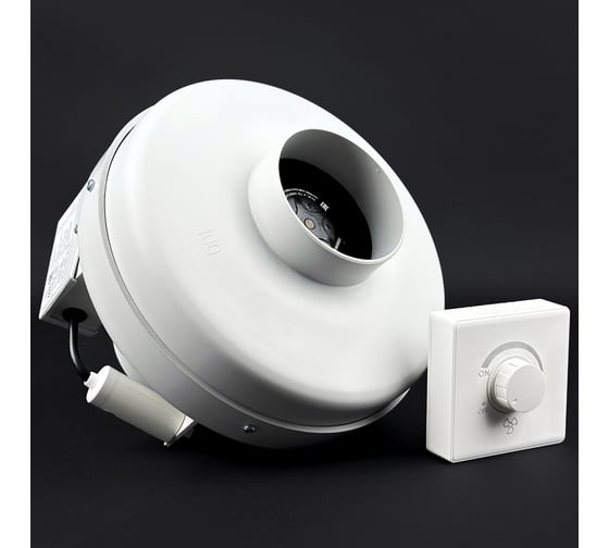 Комплект KRAFTAIR вентилятор канальный круглый с регулятором скорости ВКК-100V+регулятор 1