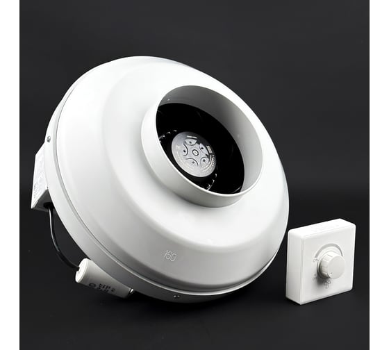 Комплект KRAFTAIR вентилятор канальный круглый с регулятором скорости ВКК-160V+регулятор 1