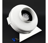 Комплект KRAFTAIR вентилятор канальный круглый с кронштейном ВКК-100V+кронштейн