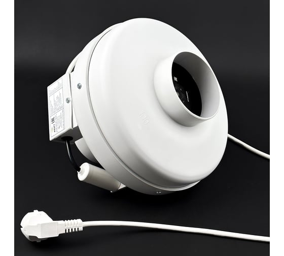 Комплект KRAFTAIR вентилятор канальный круглый с вилкой ВКК-100V+вилка 1