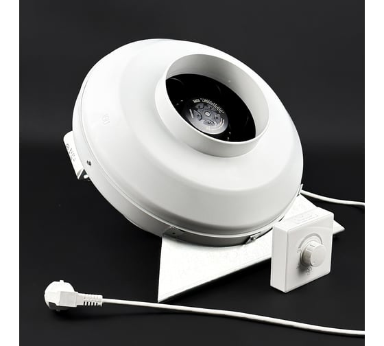 Комплект KRAFTAIR вентилятор канальный круглый с регулятором, вилкой, кронштейном ВКК-160V+регулятор,вилка,кронштейн 1