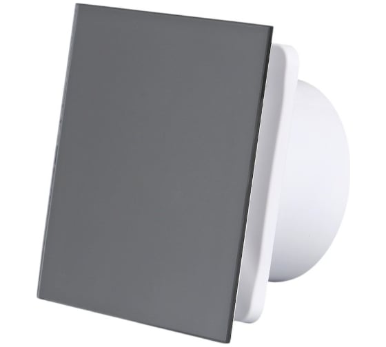 Вентилятор вытяжной VENTSFERA со стеклянной лицевой панелью и обратным клапаном, D 100 100 DZEN Gray glass