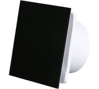 Вентилятор вытяжной VENTSFERA со стеклянной лицевой панелью и обратным клапаном, D 100 100 DZEN Black glass