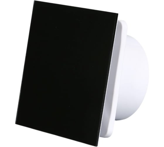 Вентилятор вытяжной VENTSFERA со стеклянной лицевой панелью и обратным клапаном, D 100 100 DZEN Black glass