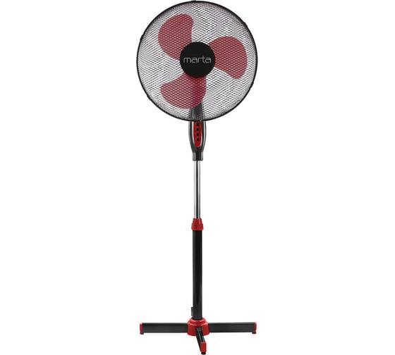 Вентилятор напольный MARTA MT-FN2531 черный/красный 39893 1