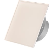 Вытяжной тонкий вентилятор SlimVent МV 100, стекло квадрат бежевый глянцевый 96068