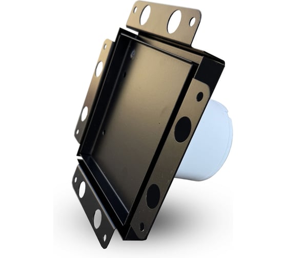 Вентиляционная решетка скрытого монтажа ROTADO с вентилятором 200х200 RAL 9005 матовый ВР-СКР-200-9005м