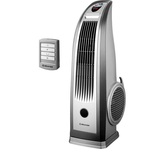 Колонный вентилятор BRAYER 4981BR пульт ДУ, вращение 60, мощностьть 120 Вт, LED-дисплей BR4981