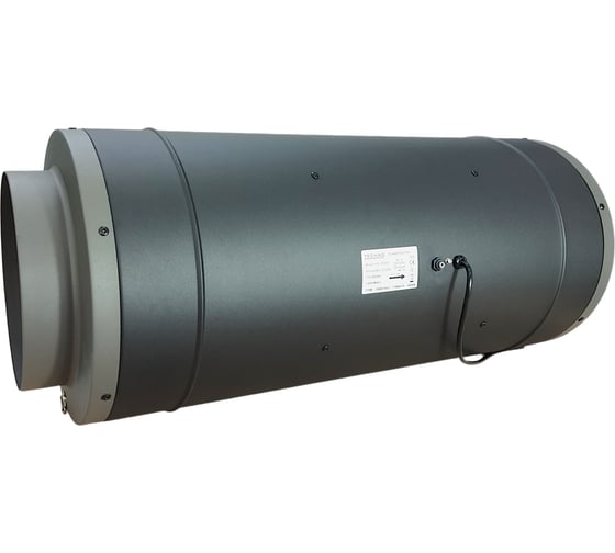 Канальный вентилятор TECHNO HDI-250PE, малошумный высокой производительности, многоскоростной, D250мм, 1764м3/час, 805Па, металл, провод 0.6м, 175Вт, 230В 721250