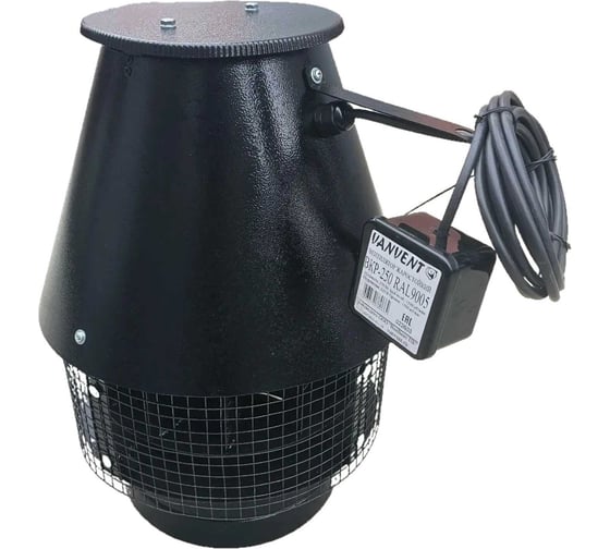 Вентилятор жаростойкий VANVENT ВКР 150 (0,37*1500*220 V) RAL 9005