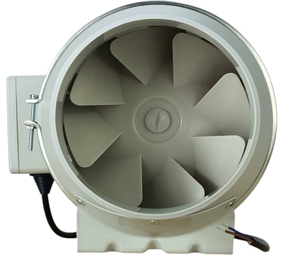 Канальный вентилятор TECHNO HF-150P, 2-х скоростной, D150(160)мм, 410/530м3/час, 240/300Па, пластик, провод 0.6м, с двумя силиконовыми кольцами, 54Вт, 230В 707150