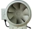 Канальный вентилятор TECHNO HF-150P, 2-х скоростной, D150(160)мм, 410/530м3/час, 240/300Па, пластик, провод 0.6м, с двумя силиконовыми кольцами, 54Вт, 230В 707150 1