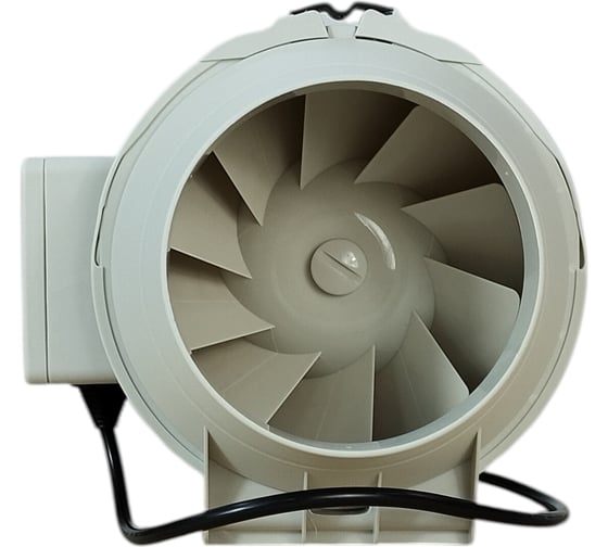 Канальный вентилятор TECHNO HF-125P, 2-х скоростной, D125мм, 248/284м3/час, 106/159Па, пластик, провод 0.6м, 33Вт, 230В 707125