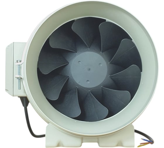 Канальный вентилятор TECHNO HF-200PE, аналоговое управление 0-10В, D200мм, 1250м3/час, 746Па, пластик, провод 0.6м, 180Вт, 230 712200