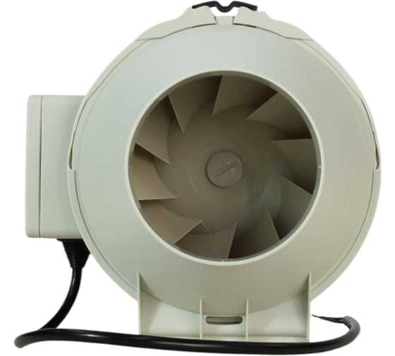Канальный вентилятор TECHNO HF-100P, 2-х скоростной, D100мм, 165/198м3/час, 131/156Па, пластик, провод 0.6м, 26Вт, 230В 707100