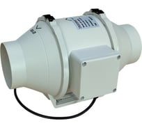 Канальный вентилятор TECHNO HF-100PE, аналоговое управление 0-10В, D100мм, 366м3/час, 578Па, пластик, провод 0.6м, 70Вт, 230В 712100