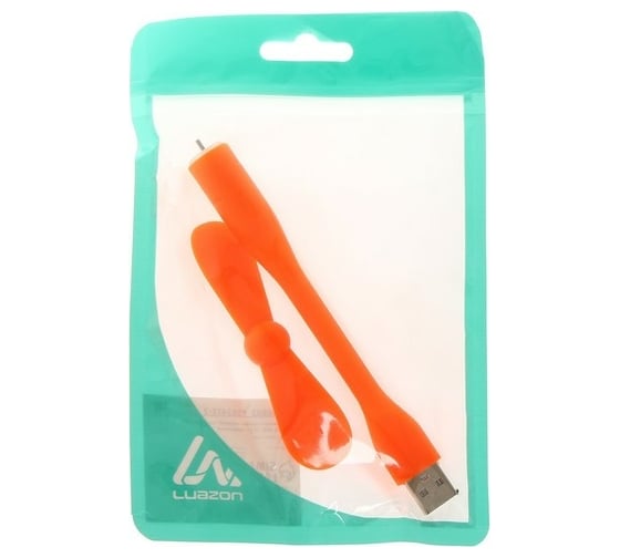 Вентилятор LUAZON с гибким корпусом LOF-05, USB, 11 см, оранжевый 3936802
