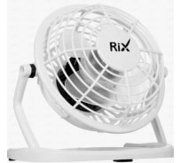 Настольный бытовой вентилятор RIX RDF-1500USB цвет белый 42620