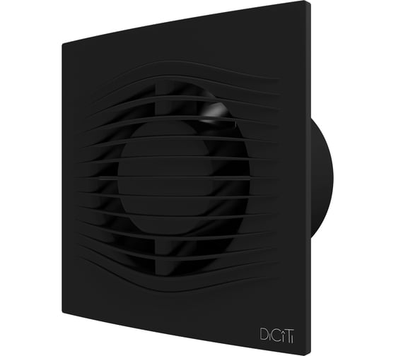 Вентилятор накладной DiCiTi SLIM D125 обратный клапан Matt black SLIM 5C Matt black
