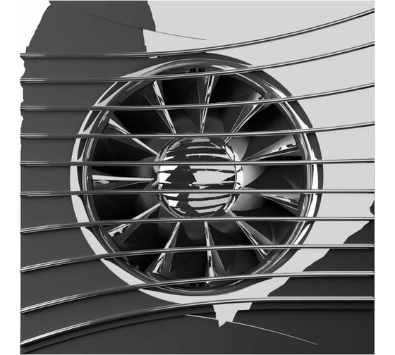 Вентилятор накладной DICITI SILENT D100 обратный клапан, темный хром SILENT 4C Dark chrome