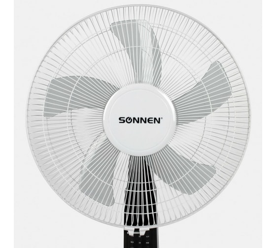 Напольный вентилятор SONNEN 3 режима, пульт ДУ, TF-45W-40-520, d=40 см, 45 Вт, белый, 454788 8