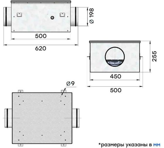 Канальный круглый шумоизолированный вентилятор Naveka VS(AC1/Ds)-200 Compact УН-00005981