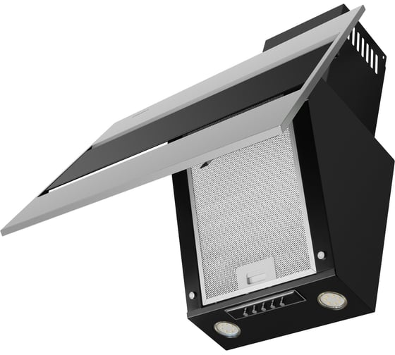 Кухонная вытяжка MAUNFELD Bridge 50 нержавеющая сталь\черное стекло BRIDGE 50 INOX Glass Black