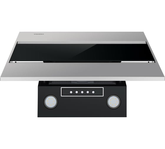 Кухонная вытяжка MAUNFELD Bridge 50 нержавеющая сталь\черное стекло BRIDGE 50 INOX Glass Black