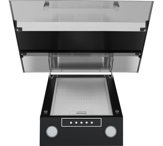 Кухонная вытяжка MAUNFELD Bridge 50 нержавеющая сталь\черное стекло BRIDGE 50 INOX Glass Black