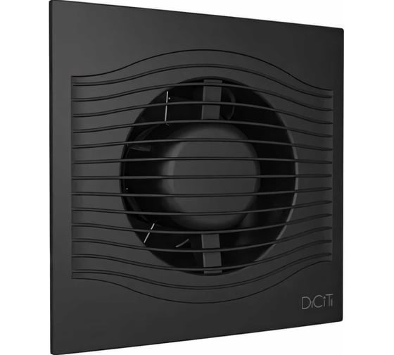 Накладной вентилятор DICITI SLIM D100 обратный клапан Matt black 90-03098