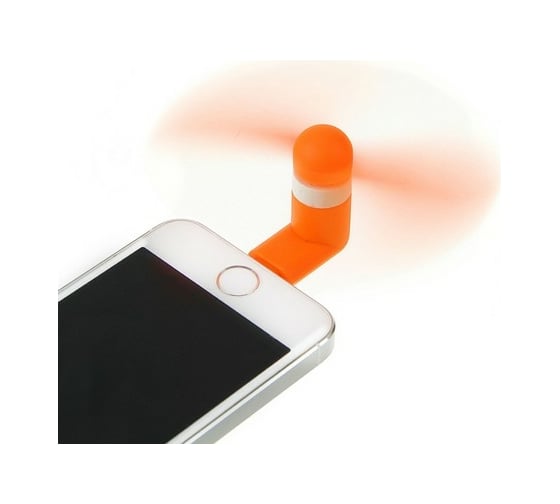 Мини вентилятор для телефона Luazon LVU-03, разъем lightning, микс 1677878