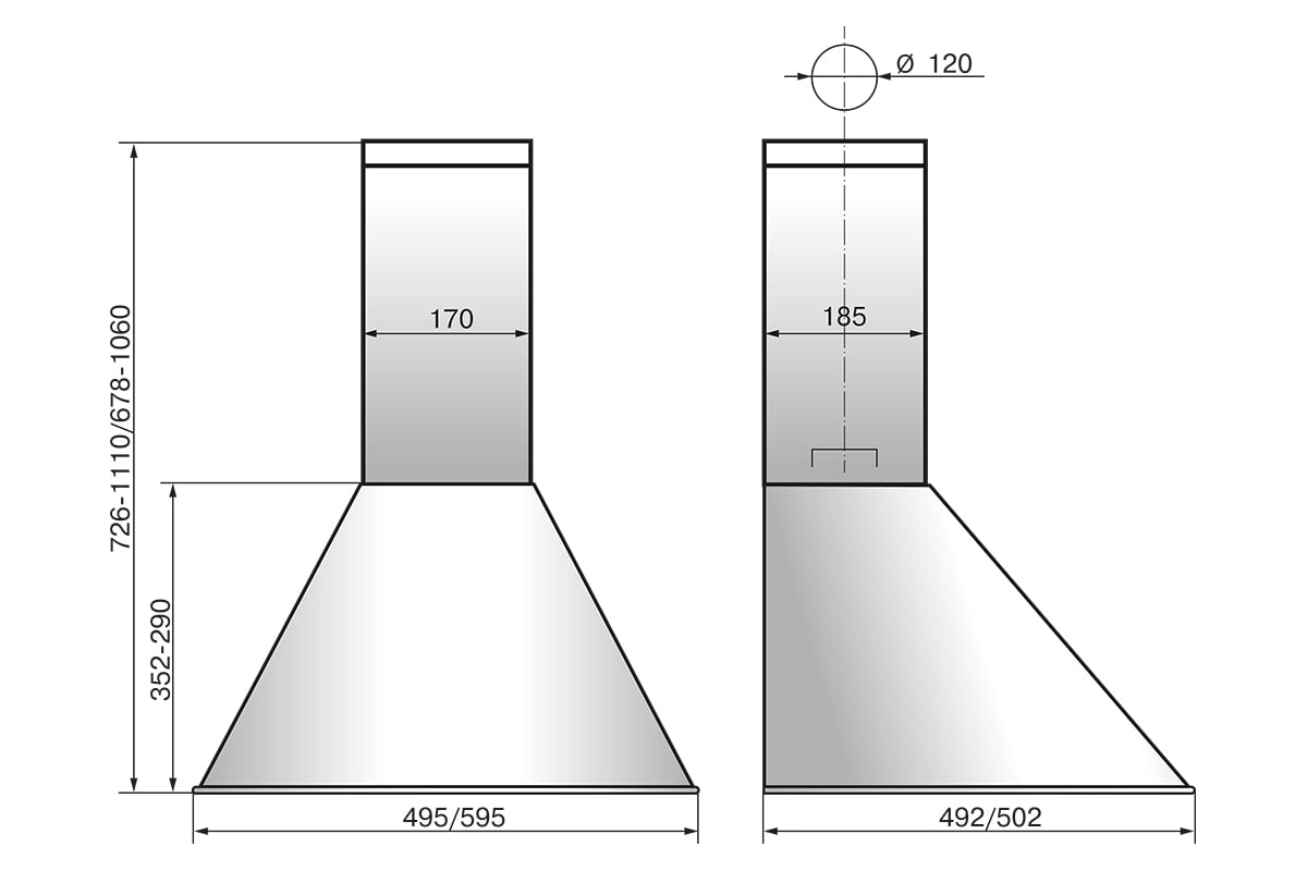 Кухонная вытяжка ELIKOR Эпсилон 60П-430-П3Л_медный антик/зол. 840950 ...