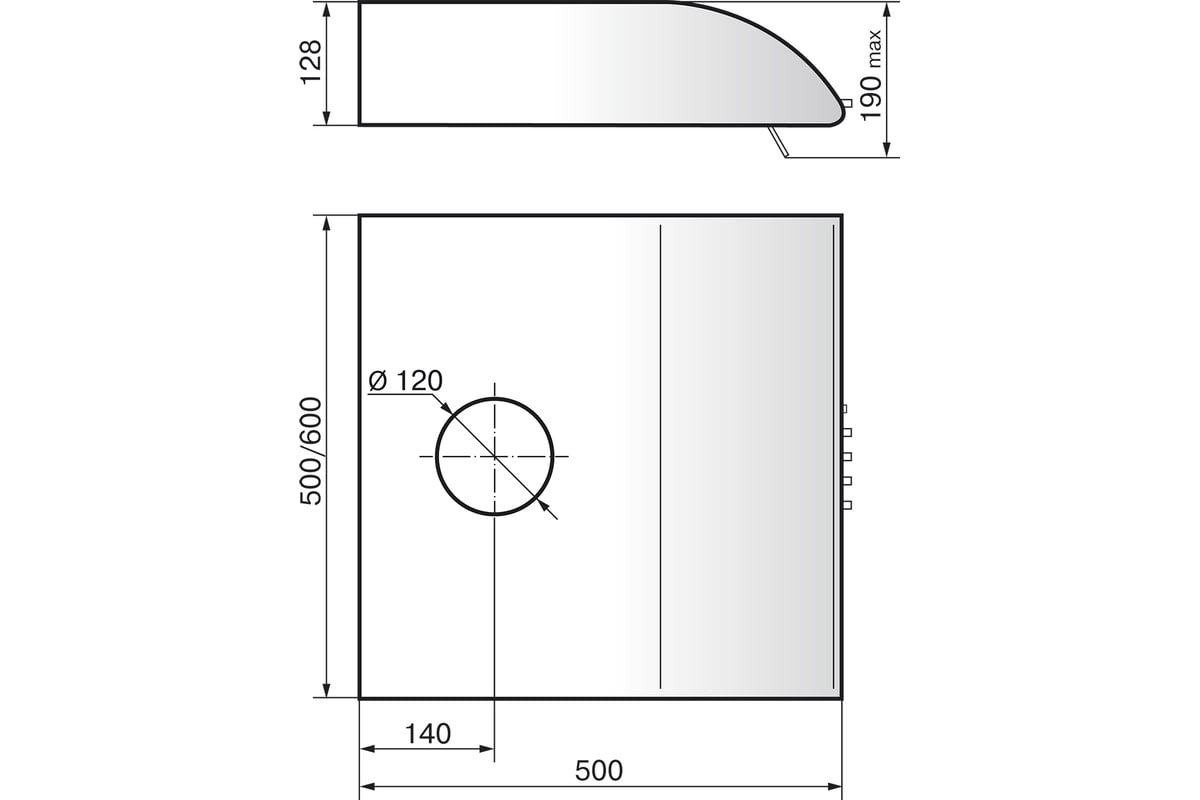Кухонная вытяжка ELIKOR В/О Olympia 50_нерж./фильтр 483768 - выгодная ...