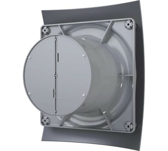 Осевой вытяжной вентилятор ERA BREEZE 4C Dark gray metal, с обратным клапаном D100, декоративный 90-07201