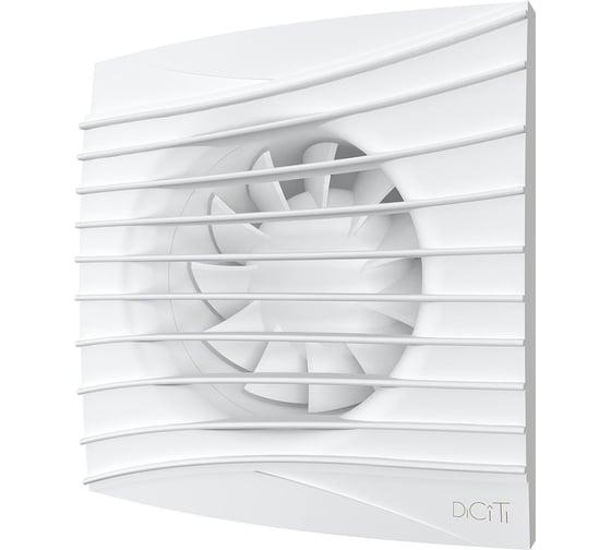 Осевой вытяжной вентилятор DICITI SILENT 4C Matt white, с обратным клапаном D100, декоративный 90-07742