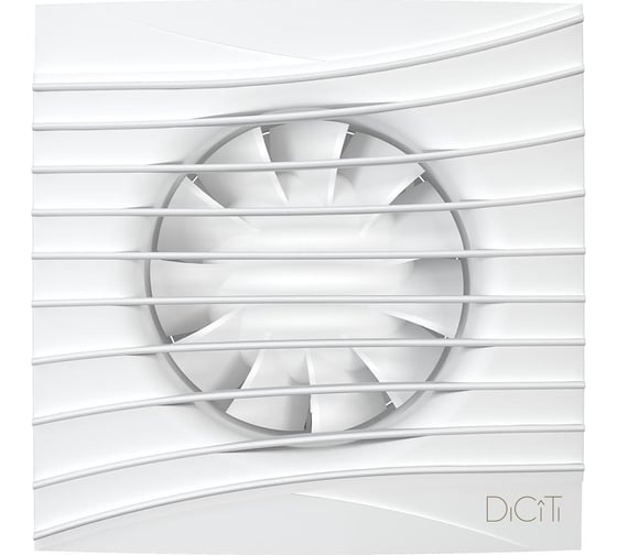 Осевой вытяжной вентилятор DICITI SILENT 4C Matt white, с обратным клапаном D100, декоративный 90-07742