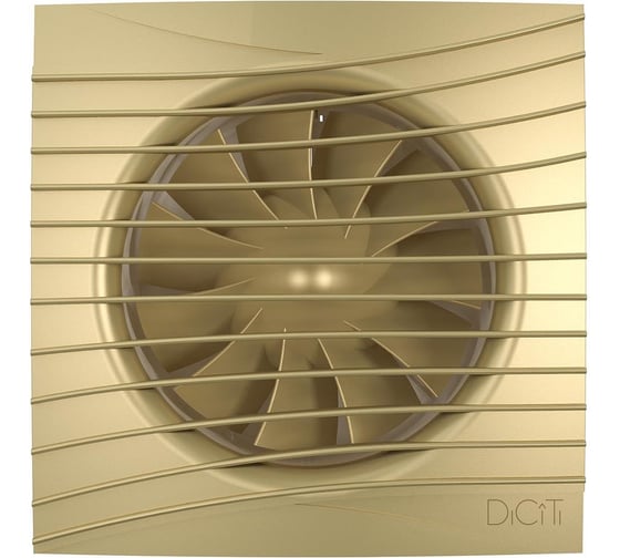 Осевой вытяжной вентилятор DICITI ERA SILENT 5C champagne, с обратным клапаном D125, декоративный 90-03643
