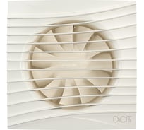 Вентилятор осевой вытяжной с обратным клапаном D 125, декоративный DICITI 90-06853 SILENT 5C Ivory