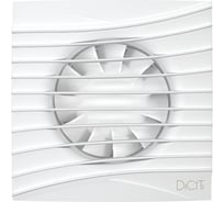 Вентилятор осевой вытяжной с обратным клапаном D 125, декоративный DICITI ЭРА. 90-07743 SILENT 5C Matt white