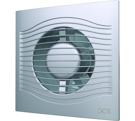 Осевой вытяжной вентилятор DICITI SLIM 4C gray metal с обратным клапаном D100, декоративный 87-994