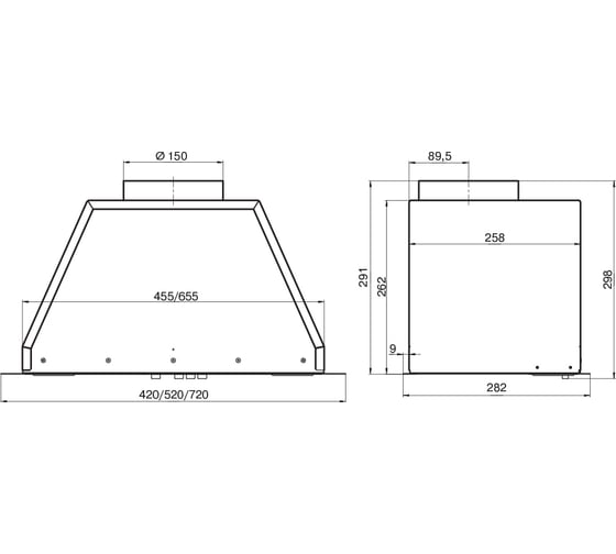 Врезной блок ELIKOR КВ Flat 52П-650-К3Д_белый 939386