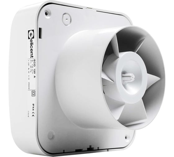 Бытовой осевой вентилятор Ventart ECO 100A с автоматическими жалюзи 4687202618057