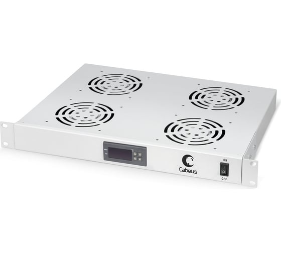 Вентиляторный модуль Cabeus 19", 4 вентилятора, с цифровым термодатчиком JG03t 1