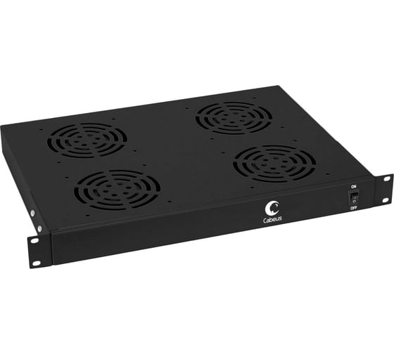 Вентиляторный модуль Cabeus 19", 4 вентилятора, цвет черный JG03-BK