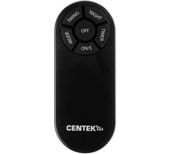 Напольный вентилятор Centek 65Вт Пульт ДУ, LED, 44,5см, таймер, тяжелая база CT-5026 Black